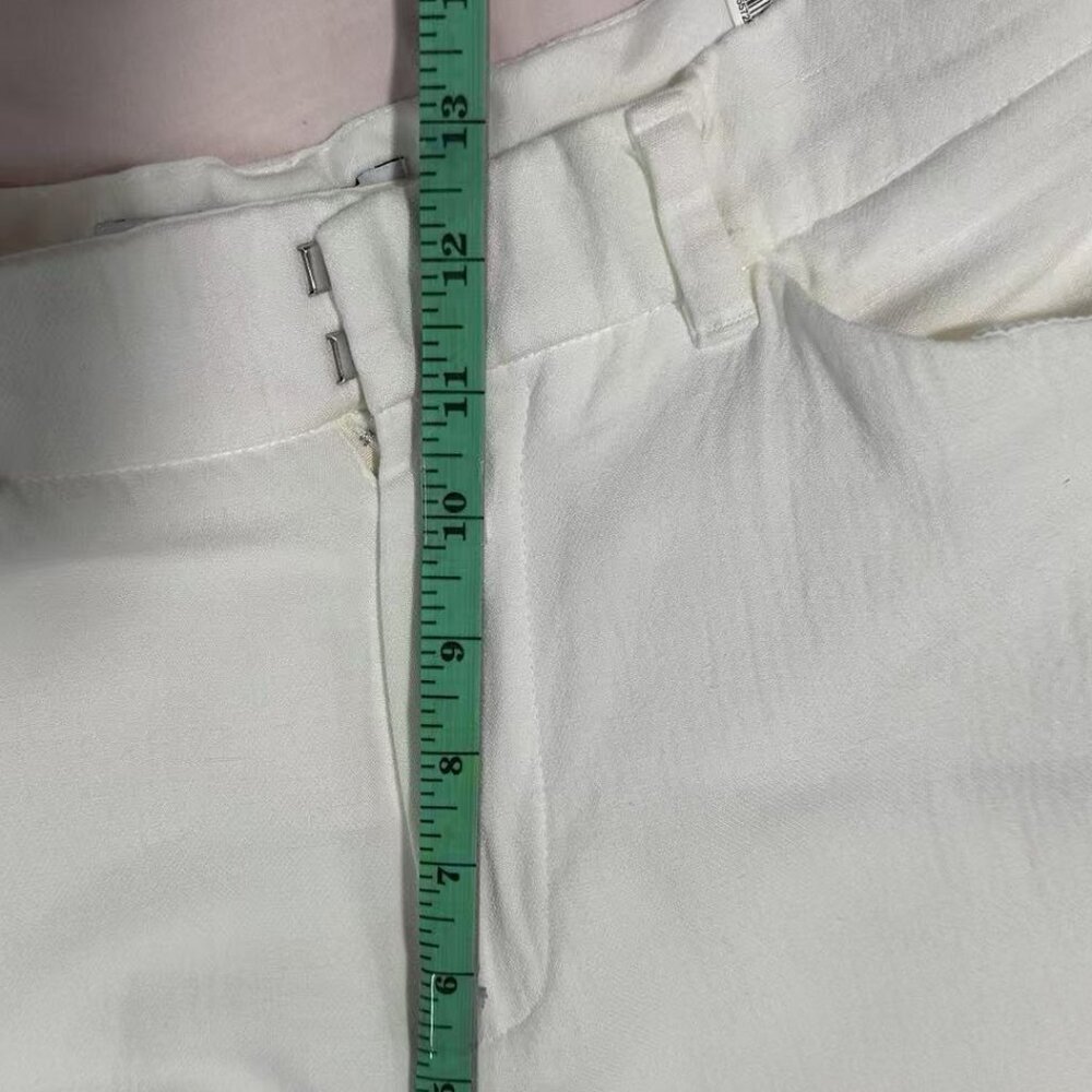 ZARA Women's White High-Waisted Straight-Leg Pants - Picture 16 of 16